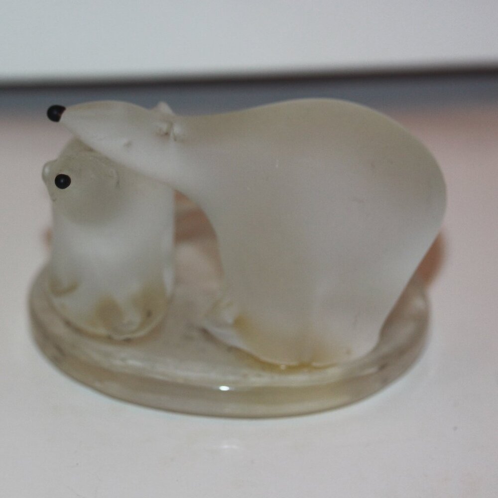 Partylite Polar Bear Frosted Glass Candle Holder